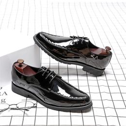 Men Formal Leather Black Shoes Men Oxford Wedding Dress Party Shoes Men Elegant Dress Shoes