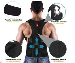 Hot Male Female Adjustable Magnetic Posture Corrector Corset Back Brace Back Belt Lumbar Support Straight Corrector Despalda S-XXXL 2019