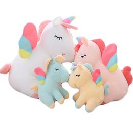 25 / 40cm lindo del arco iris del unicornio caballo de juguete juguetes de peluche precioso unicornio animal relleno de la muñeca del bebé Juguetes para niños Juguetes de la abrazo regalos de cumpleaños