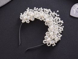 Fashion Gold Silver with Crystal Alloy Bead Crown Hair Band Hair Accessories Bridal Jewelry Party Jewelry