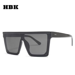 HBK Women Oversized Square Sunglasses 2019 New Fashion Brand Men Vintage Big Frame Eyewear For Outdoor Oculos UV400