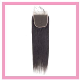 Indian Virgin Hair Lace Closure 5X5 Straight Human Hair Products Top Closures Wholesale Five By Five Lace Closure With Baby Hair Natural