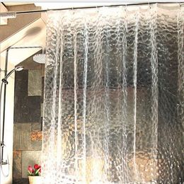 -3d transparente cortina de ducha del cubo del agua impermeable Claro cortina de ducha de baño Cortinas Bañera Stall 180 x 180cm