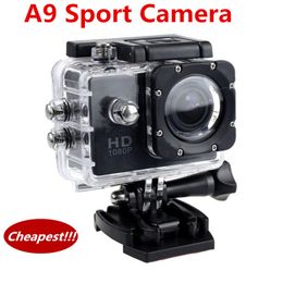 Diving 2.0 Inch Screen A9 Action Camera Full HD Mini Sport DV 1080p Manual Waterproof Camera Helmet Camcorders Cheapest A9 Sport Camera