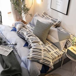Fashion Duvet Cover Set Bedding Set Simple Style Home Textile 3 4pcs Pillowcase Mattress Quilt Cover Boy Kid Teen Girl Bedroom