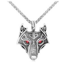 Популярное кельтское ожерелье головы волка в Европе и Америке скандинавский Амулет кулон Викинг пират голова волка мужское ожерелье wl1247