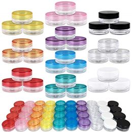 3g 5g Plastic Cosmetic Pot Jar Empty Bottles Sample Container Travel Refillable Small Packaging Bottle for Make Up