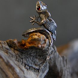 Adjustable Lizard Ring Cabrite Gecko Chameleon Anole Jewellery Size gift idea ship279V