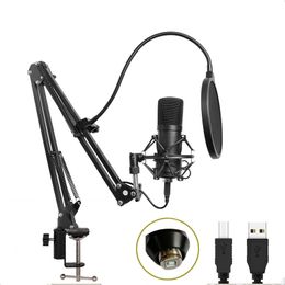 -BM700 USB Microphone Kit 192KHZ / 24bit professionale Podcast microfono a condensatore per PC Karaoke Youtube Studio Recording Mikrofo