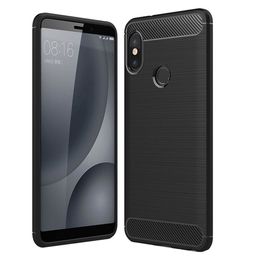 Carbon Fibre TPU Soft Cover Phone Case for Xiaomi Redmi Note 5 Pro