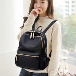 Designer-Black Oxford Backpack For Teenage Girls Bag Sac A Dos Femme Female Knapsack School Bags Fashion Women Simple Backpacks M157