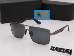 DESIGN BRAND Classic Polarized 201902 Occhiali da sole da uomo Driving Square Frame pilot Occhiali da sole Occhiali da uomo UV400 Occhiali da sole polarizzati popolari