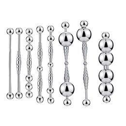 Stainless Steel Sounding Penis Plug Inserts Sex Products Man Probe Urethral Dilator Stretching Plunger adult BDSM sex toys DA-054