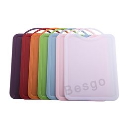 Candy Colours Chopping Blocks Non Slip Plastic Cutting Boards Hanging Choppings Board Vegetable Fruit Meat Cut Kitchen Gadget DBC BH2761