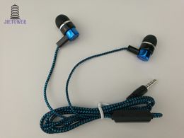 common cheap serpentine Weave braid cable headset earphones headphone earcup direct sales by manufacturers blue green cp-13 500pcs