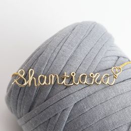 Custom Name Choker Chain Necklace pendent handmade Wire Wrap Jewellery Mother's Day Gifts women s colthing accessories