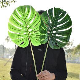 Artificial Leaf Tropical Palm Leaves Simulation Leaf for Luau Theme Party Decorations DIY Home garden decoration Photo props