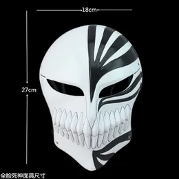 Black YK Halloween Masquerade Anime Death Bleach Resin Mask Kurosaki Cosplay Mask Decoration Gift 