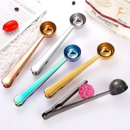 5 Colors Coffee Scoops Measuring Tools 10ml Bake Spoons Measure Spoons with Clip