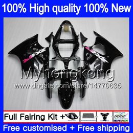 Body For KAWASAKI ZX 600 CC 6 R ZX636 ZX-6R 2000 2001 2002 212MY.1 Gloss black ZX 636 600CC ZX 6R ZX-636 ZX600 ZX6R 00 01 02 Fairings