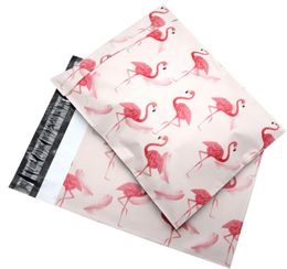 Nuovo 100 pz 25.5*33 cm 10*13 pollici Fashion Pink Flamingo modello Poly Mailer Self Seal Busta di plastica buste