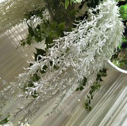 5pcs 100cm Artificial Hanging Flower String For Plant Wall Wedding Landscape Archway Props Home Hotal Office Bar Decorative
