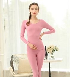 Thermal Underwear for Women Cotton Knit Thermals Women's Base Layer Long John Set(4 colors)