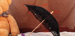 Classic Multi-color Noble Elegant Palace Style Long Arm Wedding Umbrella/Embroidery Gingham Lace Parasol