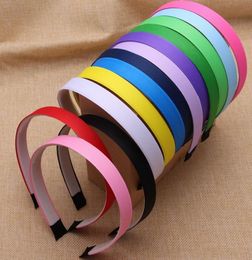 Wrap Covered Ribbon Plastic Winding Hair Hoop Diy Hair Accessory Hair Bands Woman Girl Kids Basic Headbands 1.5cm