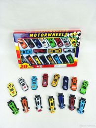 Bilar Modell Leksaker Metal Shell Simulering Modell Racing Barnleksak Gift Samling 20st / Box Förpackning Gratis Ship via DHL