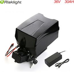 Frog style 36v 30ah electric bike li ion battery 36v 1000w 18650 battery pack with BMS +charger+bms