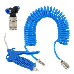 AIR DUSTER BLOW GUN ET 5m RECOIL TUYAU CAMION LORRY POUSSIÈRE NETTOYAGE TUYAU