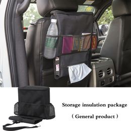 Organiser Insulation Seat back Storage Bag, Multi-pocket For General Model Black Car