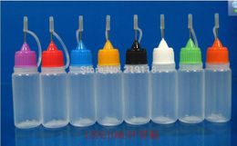 Wholesale Free shipping 10ml 2500pairs Plastic Needle Dropper Bottles With Safe Tips NEW LDPE BY FEDEX E-cigarette