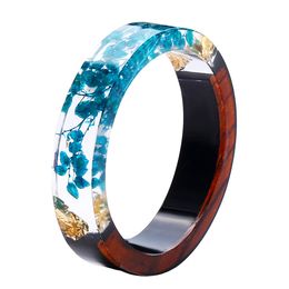 Fashion 3 Colour Resin Wood Rings stones For Women New Design Round Statement Flower Finger Ring Female Handmede Jewellery Gifts