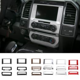 ABS Inner Decoration Dash Board Console Central Trim &Navigation Trim Ring For Ford F150 Interior Accessories Kit