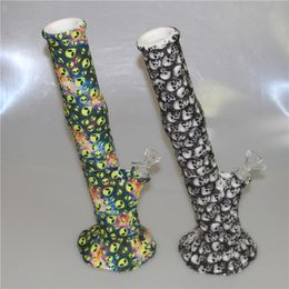 Silicone Bongs Vase Hookah Shisha Accessorie Silicone Water Pipes Unbreakable dab oil rig bubble DHL