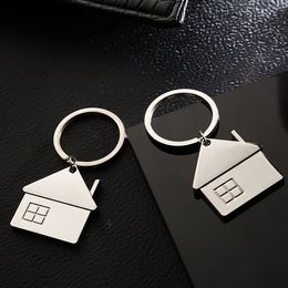 New Men Cute Cartoon House With Window Keychain Women Cute Key Chain Bag Charm For Party Best Gift Jewellery