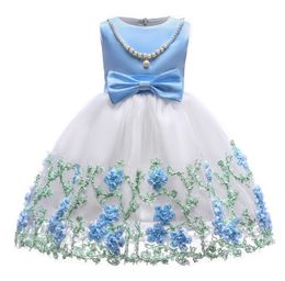 Dresses for grown girls Baby girlBoat Neck sleeveless Fashion Mesh Cotton Kids Clothes Ball Gown Children Newborn Baby Girl Dress