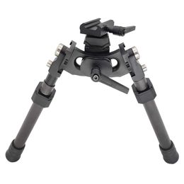 Lightweight Tactical Long Range Accuracy Carbon Fibre Durable Bipod with 360 Degrees Rotation Bipod Adapter for Sling Swivels