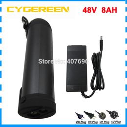 Free customs duty electric bicycle battery 48V 8AH lithium ion battery 48V water bottle e bike battery with 15A BMS 2A Charger