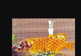 -Golden Dragon Fisch Topf Großhandel Glas Bongs Ölbrenner Glaspfeifen Wasserpfeifen Kawumm, Glas,