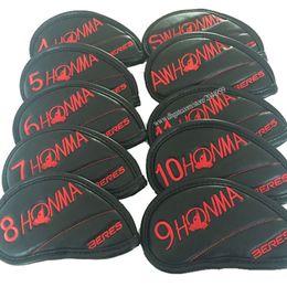 wholesale Golf Irons Head cover High Quality HONMA Golf Headcover Red or Yellow Clubs Head cover Golf Clubs supplies Free Shipping