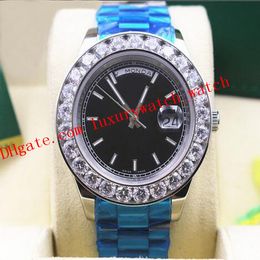 12 Style Luxury Watches woman Bigger Diamond 18k White Gold Watch Automatic Movement Sapphire Luminous waterproof With Band 41mm Mechanical Men Watchs