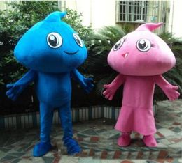 2019 High quality hot EVA Material Blue and pink drop Mascot Costumes props party cartoon Apparel