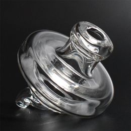 DHL Glass Bubble UFO Carb Cap Hat style for 2mm 3mm 4mm Thick Quartz Thermal Banger Nail Dabber Glass Bongs Dab Oil Rigs