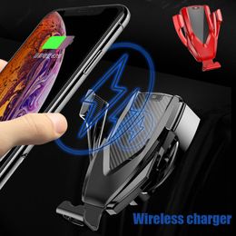 Wireless Car Charger M8 Automatic Sensor Chargers For iPhone Xs Max Xr X Samsung S10 S9 Intelligent Infrared Fast Charging Car Phone Holders