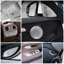 Car Inner Gearshift Air Conditioning CD Panel Door Armrest Cover Trim Sticker Accessories for Mercedes Benz E Class W213 2016-2020