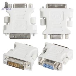 100pcs/lot DVI24+5 to VGA adapter dual monitor connector VGA to DVI Converter Adapter adaptor connector