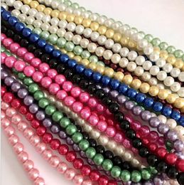 4/ mm a Mano Malocchio Perle Rotonde Perle di Vetro per Braccialetto creazione di Gioielli Mixed Color NBEADS 1/ Fili Circa 100pcs//filo